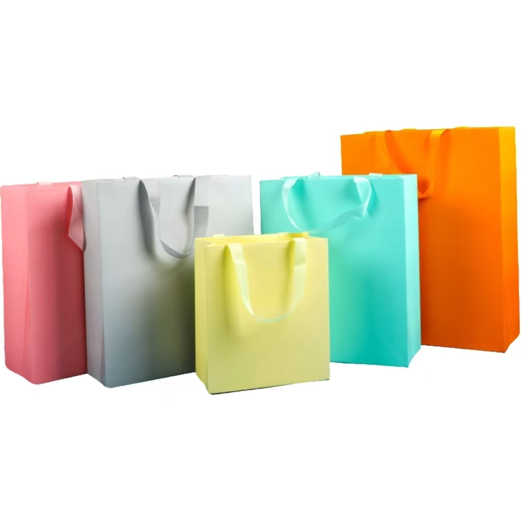 Custom Printed Brand logo Design Promotional Luxury Clothing Retail Gift Shopping Colorful Paper Bag  Jewelry Paper Bag