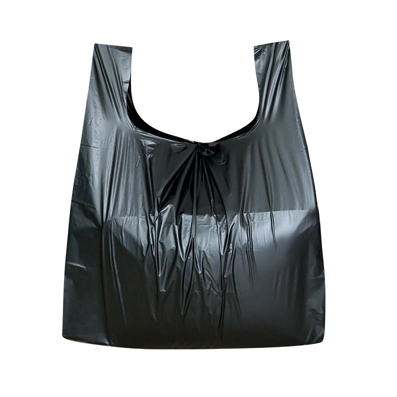 Hot Selling Custom Logo PE Black plastic Bag Vary Sizes t-shirt plastic bag plastic shopping bag