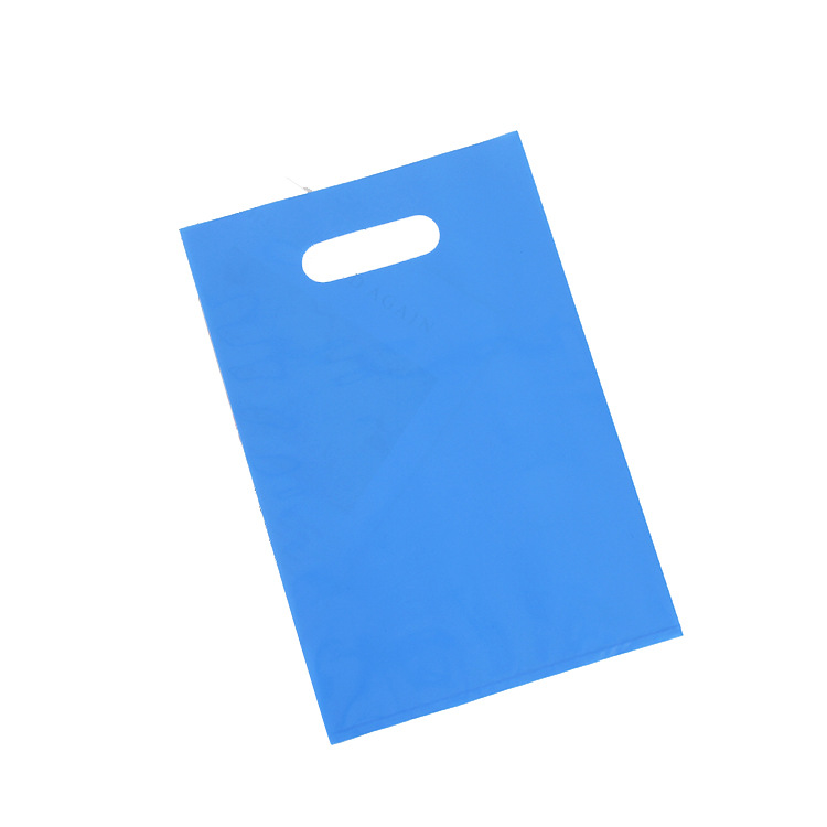 Wholesale Cheap Custom Printed Logo Garment Plastic Shopping Bag Die Cut Handle Tote Plastic Packaging Bag
