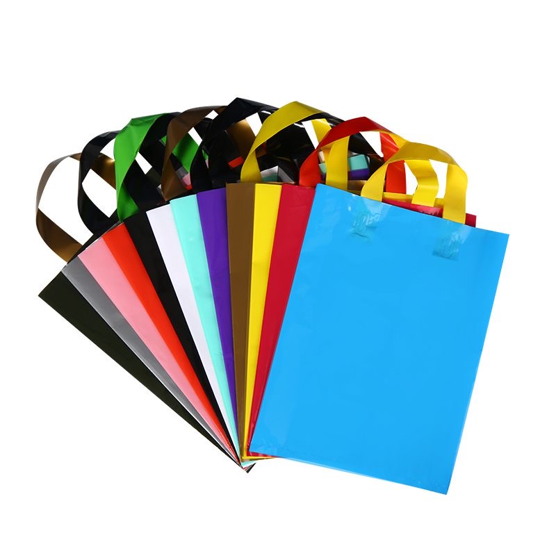 Wholesale Thickened Clothing Store Vertical Side Handbags Shopping Bags Portable Plastic Packing Bags Can Be Printed with logo