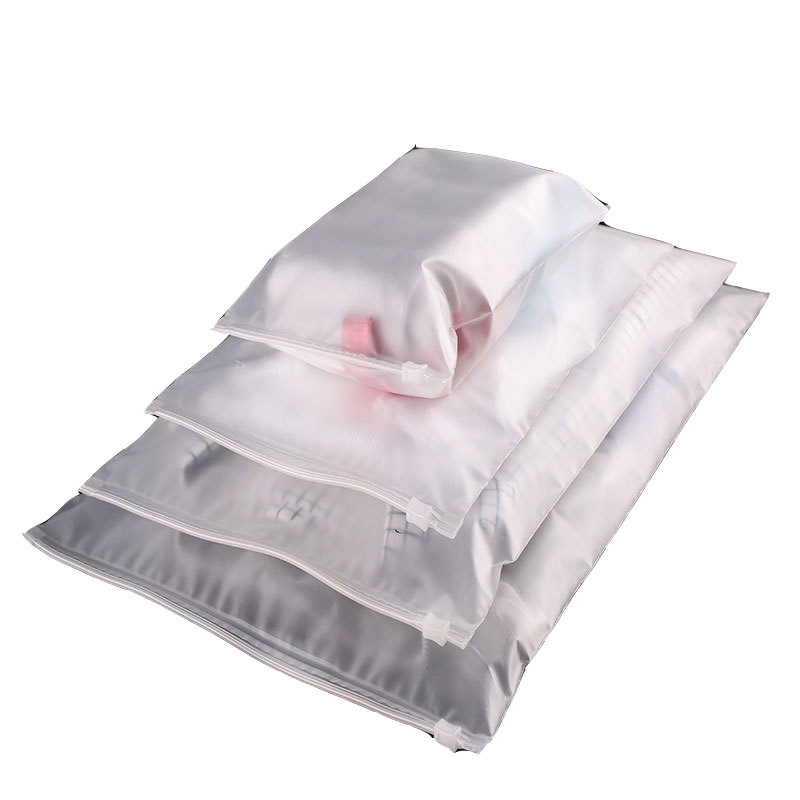 Wholesale Direct Sales Zipper Bag With Logo Print Frosted Plastic Zipper Bag for Clothing