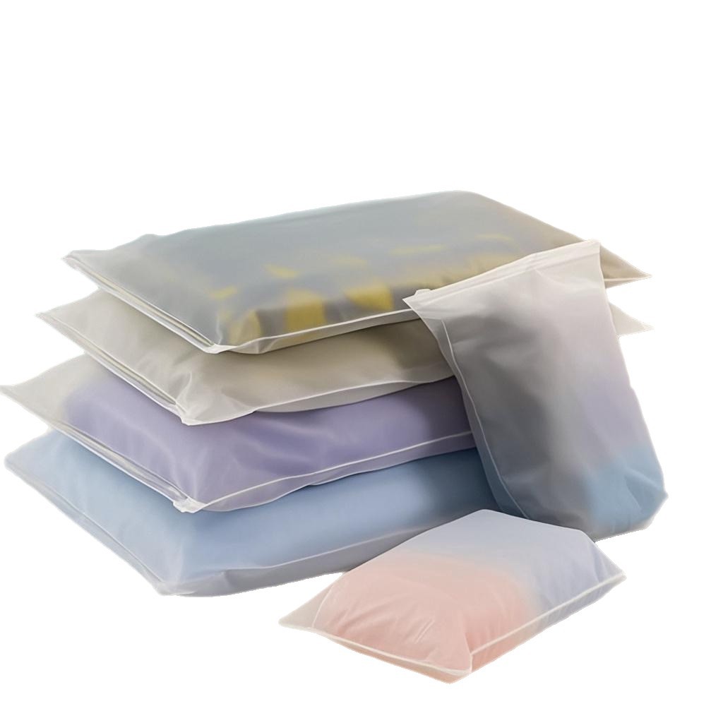 Clear Ziplock Bag for Sale Custom Clothing Zipper Packing Bag Frosted Zip Plastic Bag