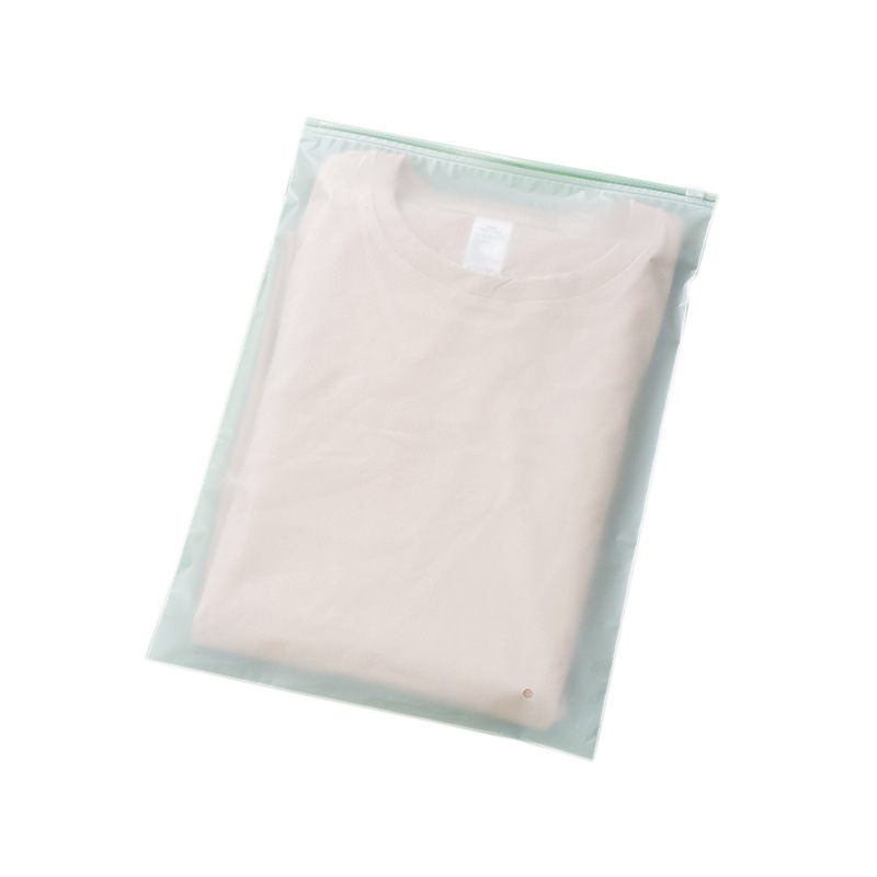 Self-Sealing Frosted Zipper Plastic Bags Resealable PE Material Zipper Bags for Garments Shoes Socks