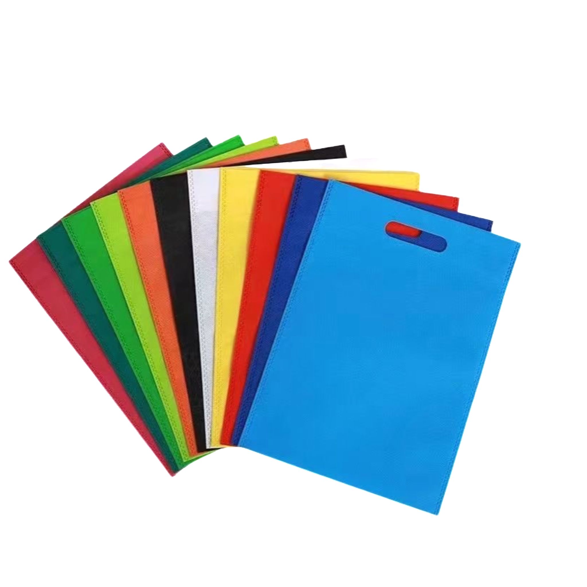 Low Price Wholesale Ecofriendly Reusable Grocery Supermarket Non Woven Die Cut  Bag Non-woven Tote Bag