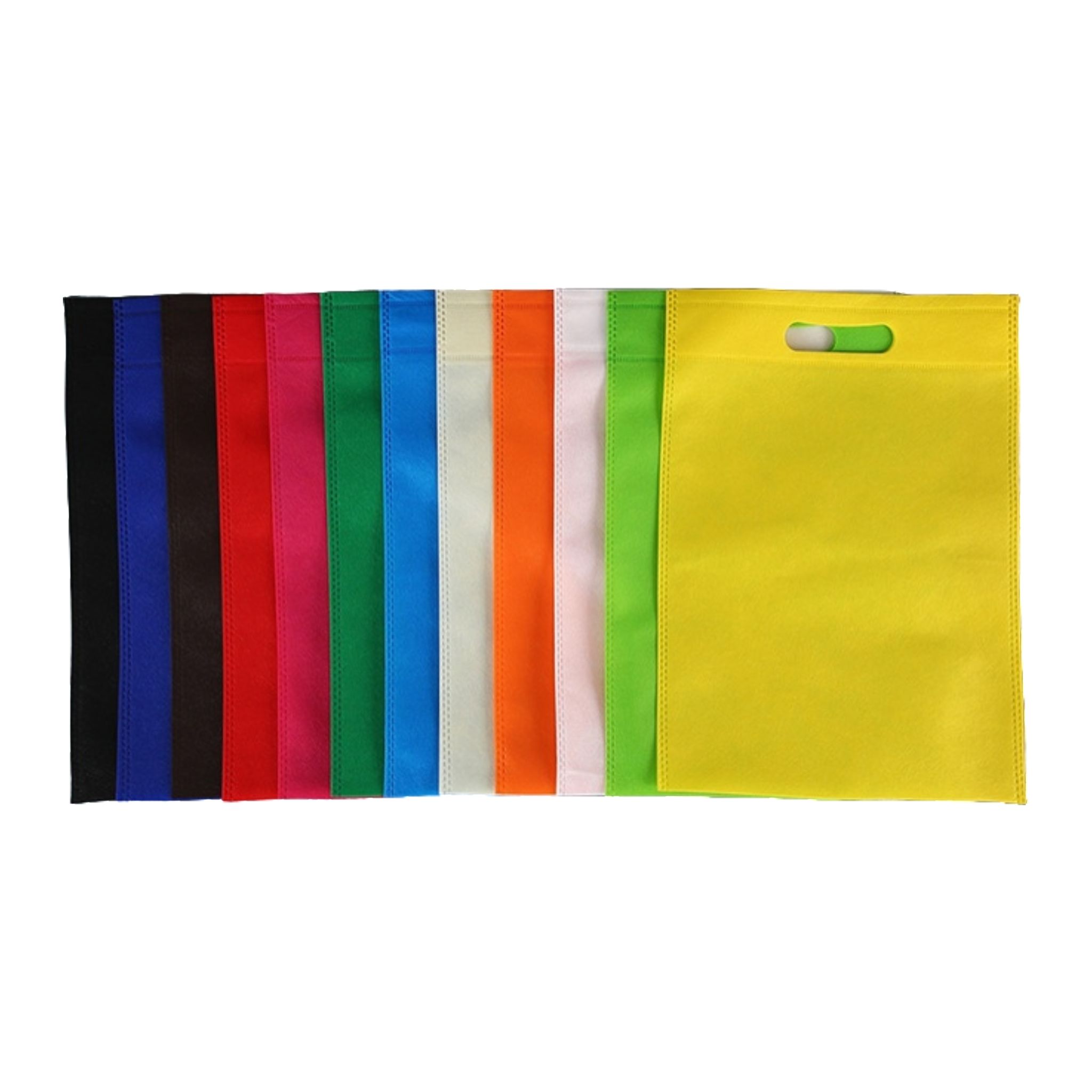 Custom Printed Eco-friendly Non Woven Shopping Bag Recyclable Durable Non Woven Die Cut Bag for Shopping Packaging