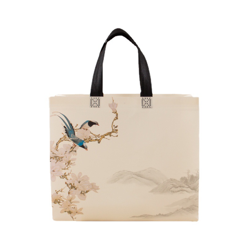 Custom Printed Laminated Non-woven Bags Reusable Daily Shopping Bags Personalized Logo Clothing Store Use Non-woven Bags